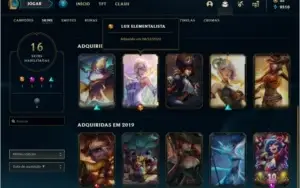 Conta prata 1 com 16 skins e 31 champs