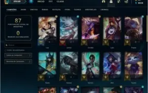 Conta prata 1 com 16 skins e 31 champs