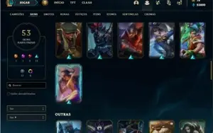 Conta Bronze 4 com 135 Champs e 53 Skins + 2 Fragmentos