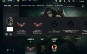 Conta Bronze 4 com 135 Champs e 53 Skins + 2 Fragmentos