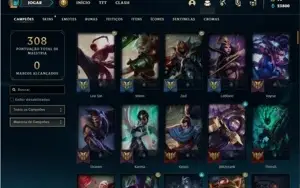 Conta Bronze 4 com 135 Champs e 53 Skins + 2 Fragmentos