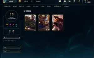 Conta Bronze 4 com 135 Champs e 53 Skins + 2 Fragmentos