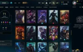 Conta LoL Ouro 2 - 122 campeões - 71 skins