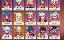 GENSHIN IMPACT CONTA zhongli. klee, diluc, mona, jean e jade