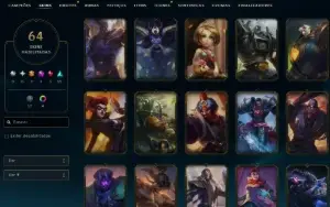 Ouro, 64 Skins, 2 Ultimate, 1 Mítica, 5 Lendárias, 10K Ea