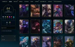 Ouro, 64 Skins, 2 Ultimate, 1 Mítica, 5 Lendárias, 10K Ea