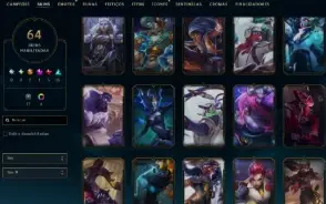 Ouro, 64 Skins, 2 Ultimate, 1 Mítica, 5 Lendárias, 10K Ea