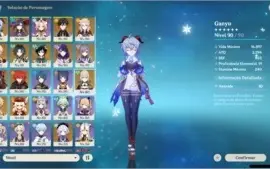 Conta Genshin AR 57   25* (Personagens, Armas, Constelações)