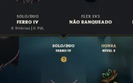 Conta Ferro IV - League of Legends ( LOL )