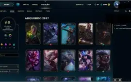 Conta League Of Legends Ouro V 107 Champs / 68 Skins Boas