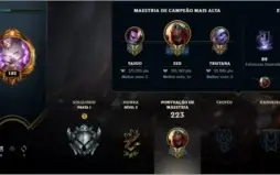 CONTA LEAGUE OF LEGENDS PRATA 1 36 SKINS, BARATO