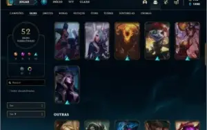 Conta ouro 3 com 100 champs e 52 skins ( MAIN ADC )
