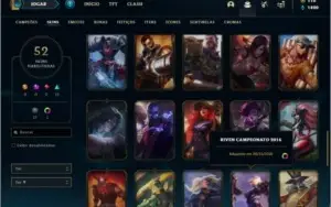 Conta ouro 3 com 100 champs e 52 skins ( MAIN ADC )