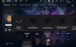 Bronze 1 com TODOS os champs e 375 Skins ( TOP / MID / JG )