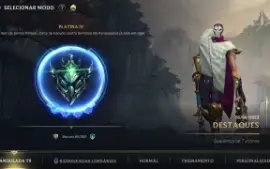Conta league of legends wild rift elo Platina IV