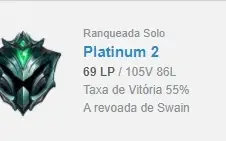 Contas de League of Legends (LOL) Platina
