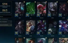 Conta League of legens, 6 anos, Platina 2
