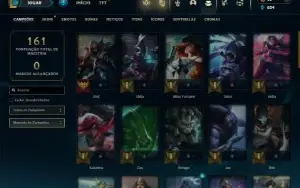 Bronze 4 com 50 Champs e 6 Skins + 1 Fragmento