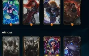 conta lol 368 skins todos os campeões