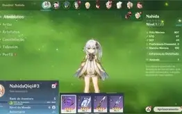 Conta Genshin Impact AR 5 com Nahida e Qiqi