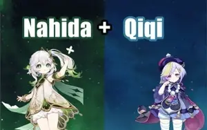 Conta Genshin Impact AR 5 com Nahida e Qiqi