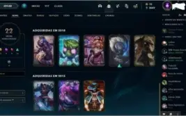 Conta de lol lv 122 com 22 skins e prata 2