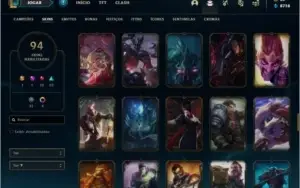 CONTA LOL 94 SKINS 148 CHAMPS PRECINHO