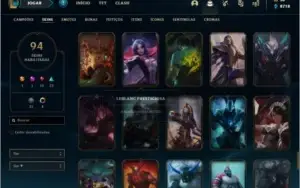 CONTA LOL 94 SKINS 148 CHAMPS PRECINHO