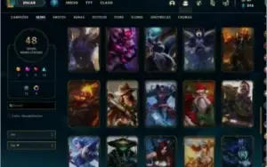 Conta League of Legends- Ouro II-48 skins