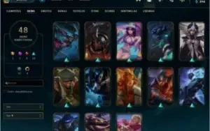 Conta League of Legends- Ouro II-48 skins