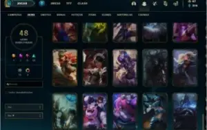 Conta League of Legends- Ouro II-48 skins