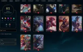 Conta - 83 Skins, 3 Épicas, 17 Lendárias, 37 Épicas 