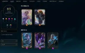 Conta - 83 Skins, 3 Épicas, 17 Lendárias, 37 Épicas 
