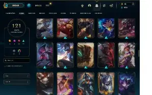 Conta lol pra vender hoje, 121 skins, faltando 11 campeões