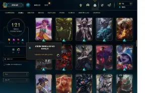 Conta lol pra vender hoje, 121 skins, faltando 11 campeões