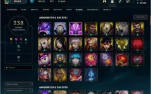 CONTA LOL LV 292, TODOS OS CHAMPS E 141 SKINS