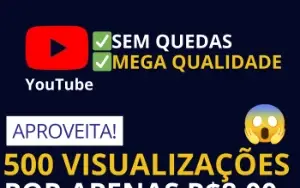 [Promoção] 500 Visualizações Youtube por apenas R$ 8