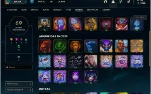 Conta prata 4 com 36 champs e 16 skins
