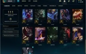 Conta prata 4 com 36 champs e 16 skins