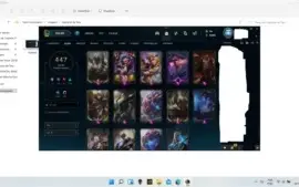 Conta ouro 3 com 447 skins, sendo ultimate, míticas e etc