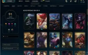 Conta de LOL level 135, ex Gold 4 com várias skins