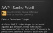 AK-47 Piloto Neon+AWP Sonho Febril e USP-S Azul Real CSGO