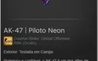 AK-47 Piloto Neon+AWP Sonho Febril e USP-S Azul Real CSGO