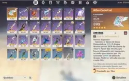 AR 50 Klee + Atlas / Zhongli / Venti e Banner Garantido!!!