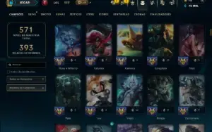 Unranked com TODOS os Champs e 171 Skins ( JG / MID )