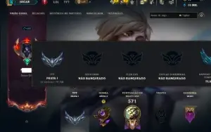 Unranked com TODOS os Champs e 171 Skins ( JG / MID )