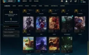 Conta ouro 3 com 2 skins e 34 champs
