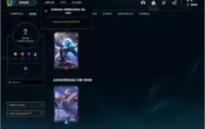 Conta ouro 3 com 2 skins e 34 champs