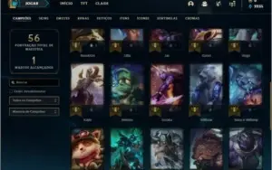 Conta ouro 3 com 2 skins e 34 champs