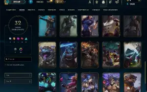 Bronze 3 com 90 Champs e 32 Skins
